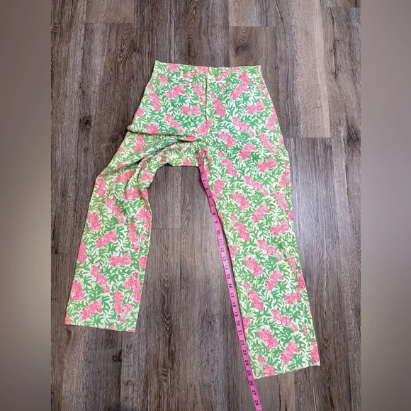 Lilly Pulitzer Women's Cropped Cockatoo Print Capri Pants Size 2 Early 2000’s - Picture 10 of 11